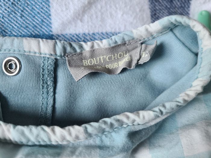 Pyjama Bout'chou effet deux-en-un bleu vichy - photo numéro 5