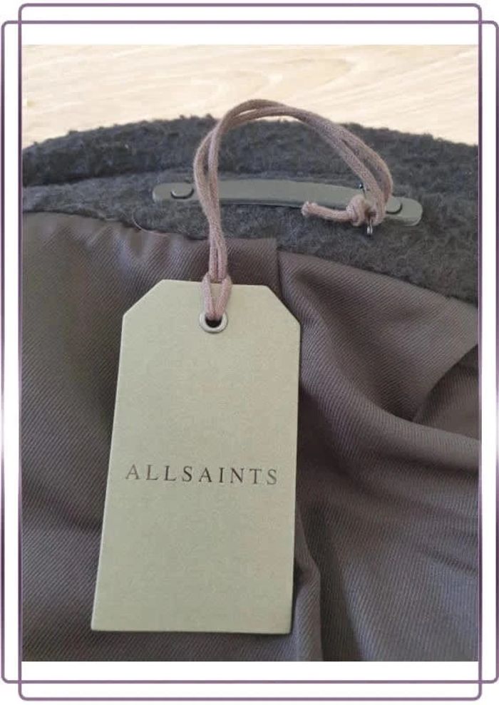 Manteau 70% Laine, neuf avec étiquette All Saints noir, taille 36 eds peacoat - photo numéro 5