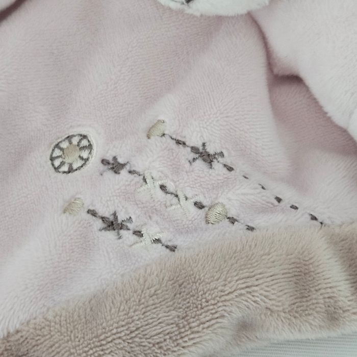 Doudou kiabi lapin rose marron - photo numéro 3