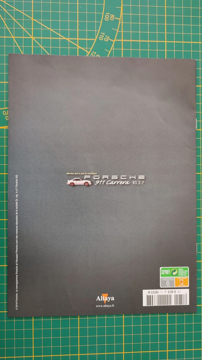 Fascicule seul sans pièce n°71 pièce détachée Porsche 911 Carrera RS 2.7 1/8 1/8ème Altaya #B37 - photo numéro 2
