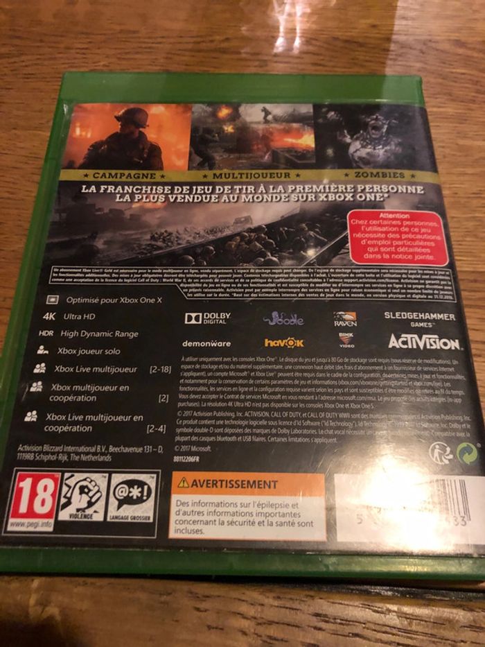Jeu call of duty WWII Xbox one - photo numéro 4