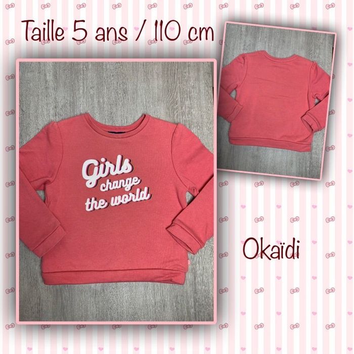Sweat rose - taille 5 ans 110cm