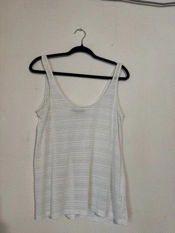 Débardeur blanc à rayures