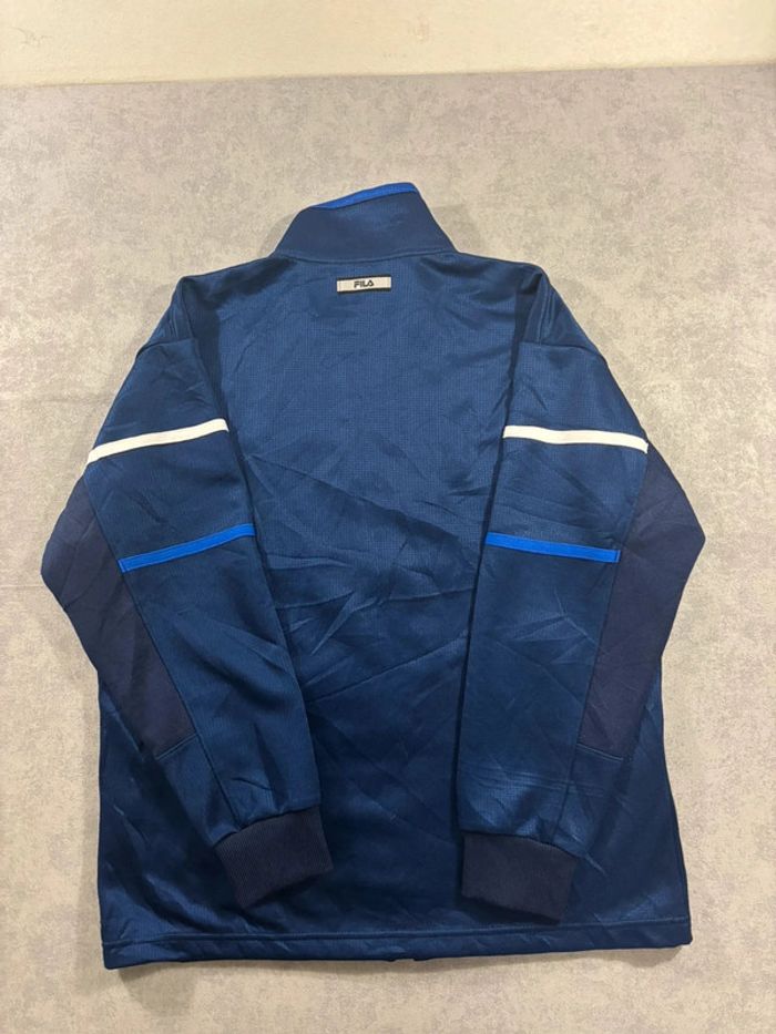 Veste - Track Jacket Fila Vintage brodé Bleu marine taille S - photo numéro 4