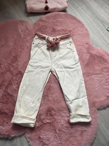 Jean fille 4 ans blanc cassé