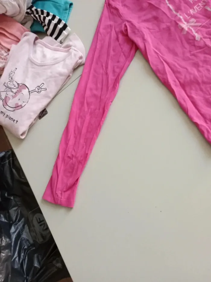 T-shirt manches longues Vertbaudet 14 ans prête pour l'aventure rose - photo numéro 5