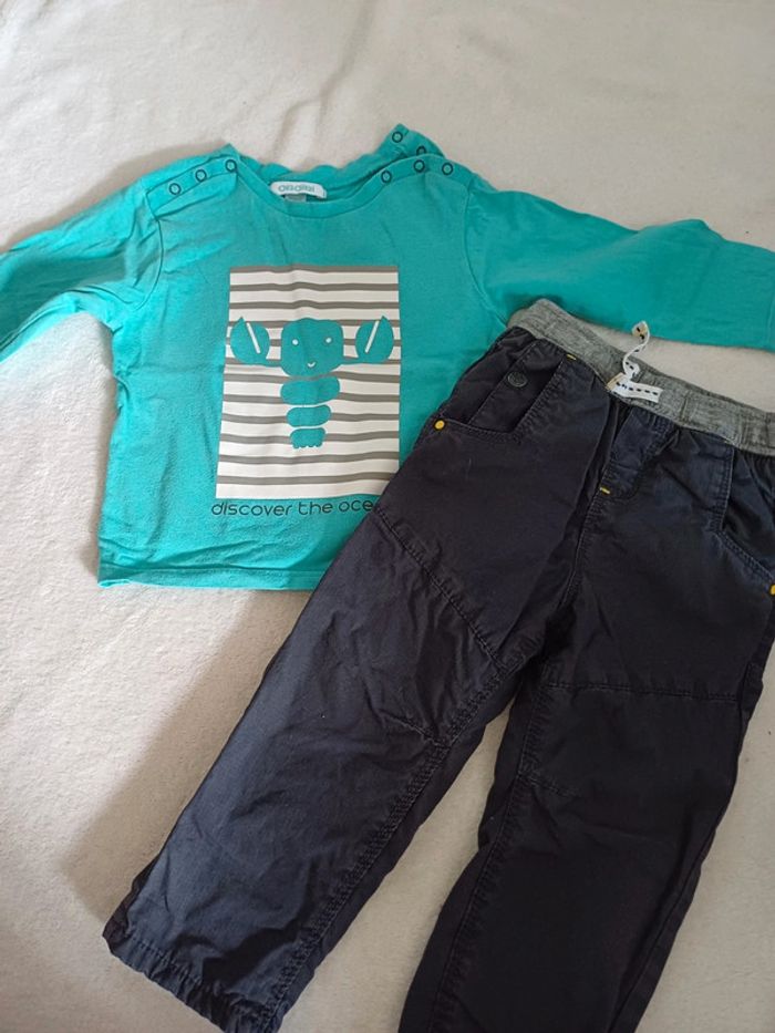 Pantalon et t-shirt 18 mois Obaïbi