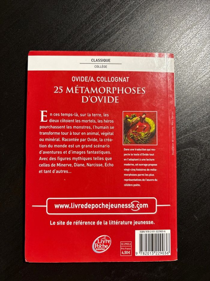 Livre 25 métamorphoses d’Ovide - photo numéro 2