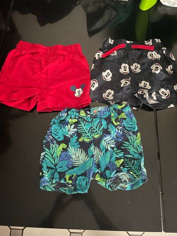 Lot de 3 shorts 12mois Disney