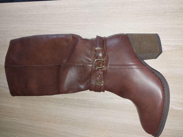 bottes marron style farwest 39