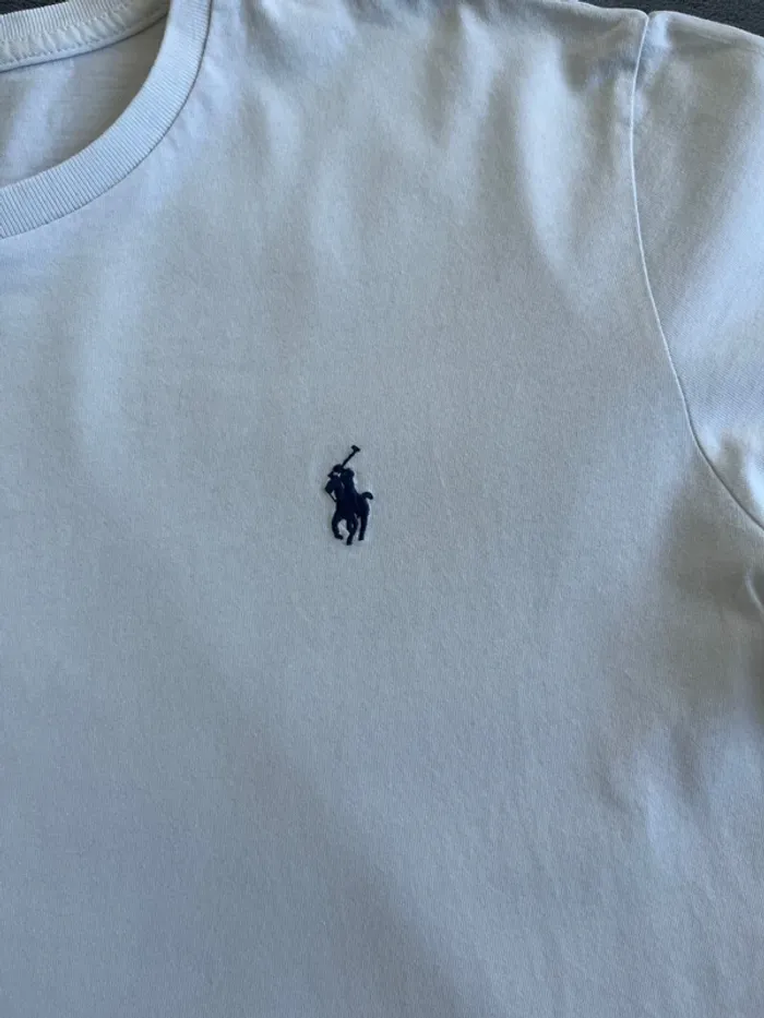 Polo Ralph Lauren – T-shirt blanc col V – Taille M - photo numéro 2