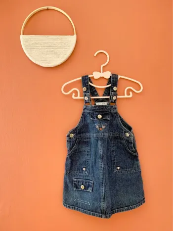 🌼 Robe salopette en jean Grain de Blé – 3 ans