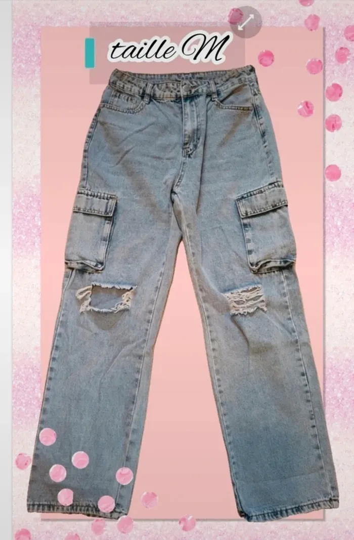 Jean's large troué taille M