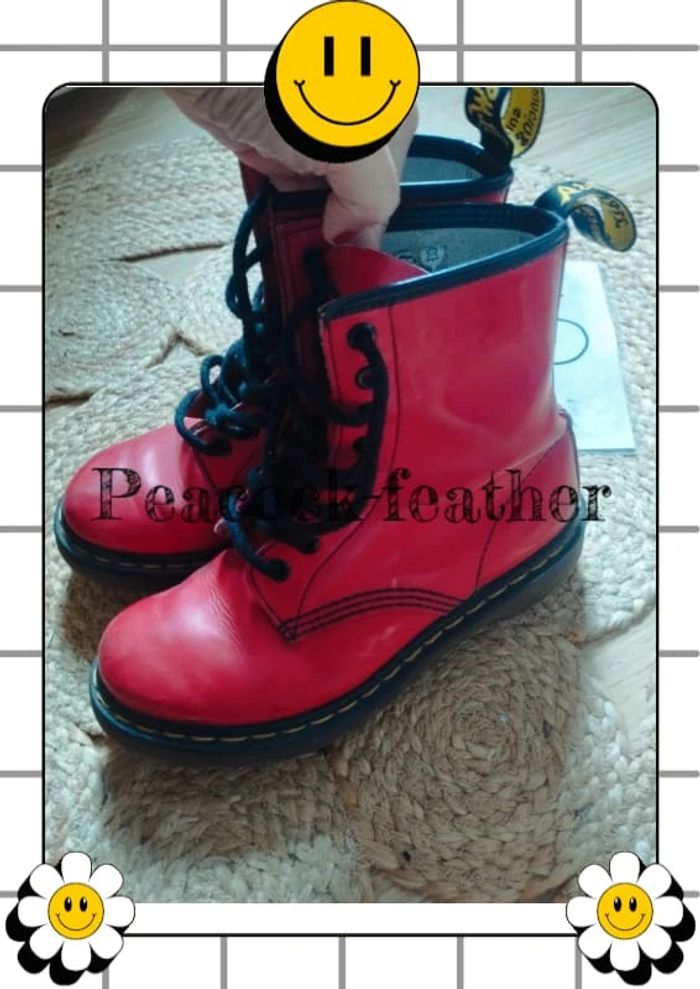 Bottines dr Martens rouges 36 - photo numéro 2