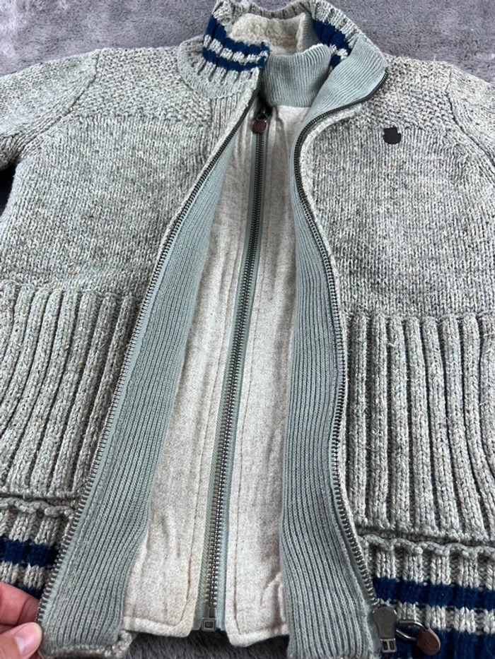 Veste zippée doublée polaire Kaporal beige et bleu – Taille S - photo numéro 9