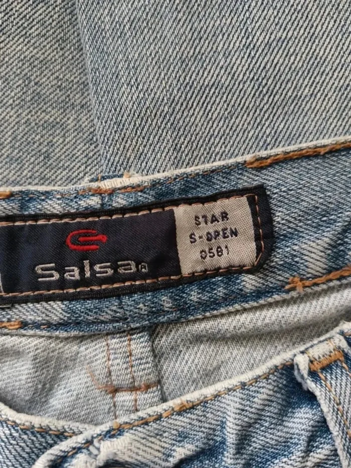 Jean vintage y2k SALSA ,coupe flare ,taille basse ,100 % coton - photo numéro 13