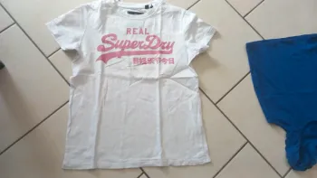 Tee shirt superdry blanc mixte 38 tbe