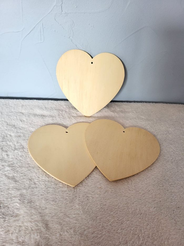 Lot de grands coeurs en bois - Baker ROSS - activité manuelle enfants