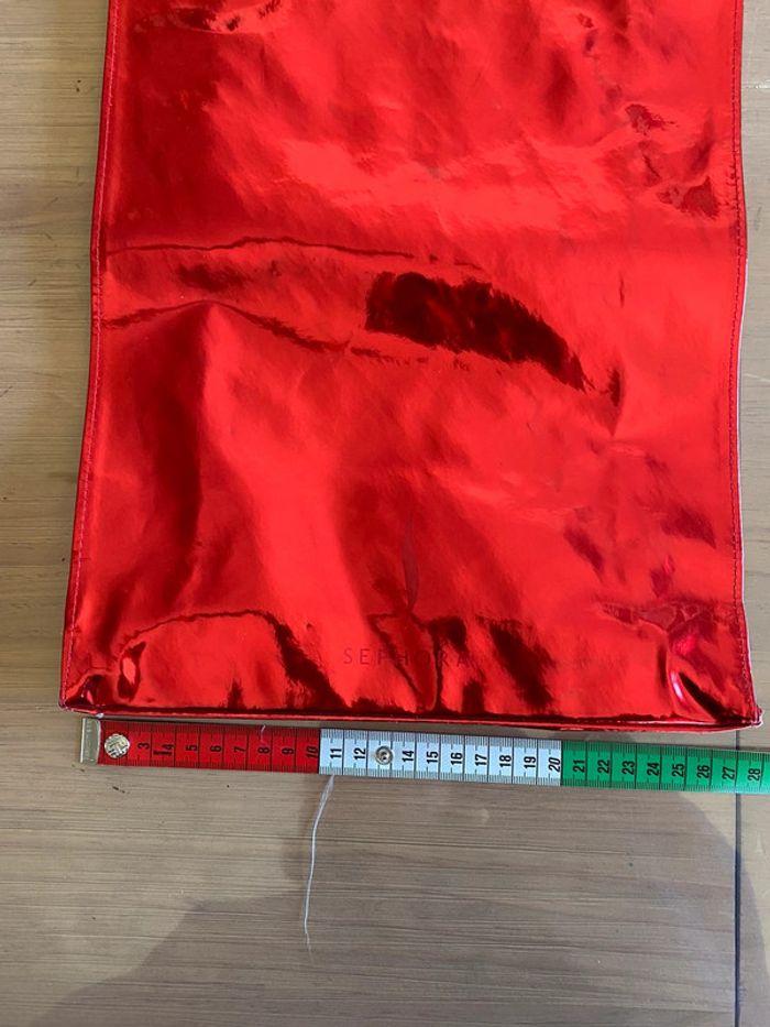 Sac cabas fourre tout rouge brillant et sa pochette Sephora - photo numéro 6