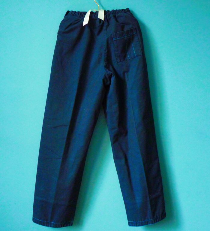 Pantalon Fille Marèse 10 ans bleu marine fleur neuf - photo numéro 4
