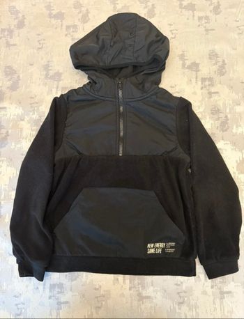 Sweat-shirt à capuche noir Storytelling 10 ans