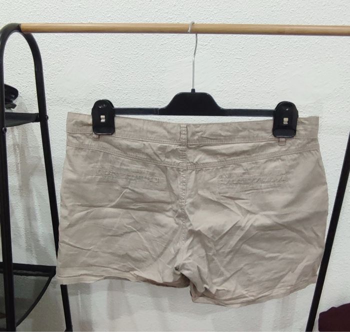 Short beige en coton Camaïeu - Taille 40 - photo numéro 2