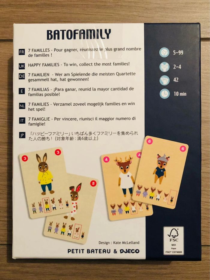 Jeu de 7 familles Batofamily en édition limitée Djeco 5+ - photo numéro 2