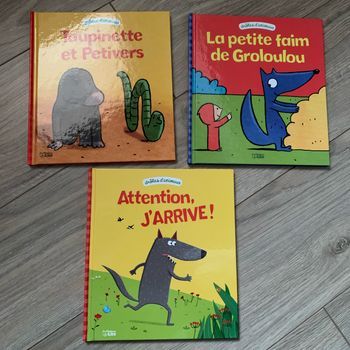 Lot de 3 livres drôles d’animaux, éditions Lito (taupes, loup)