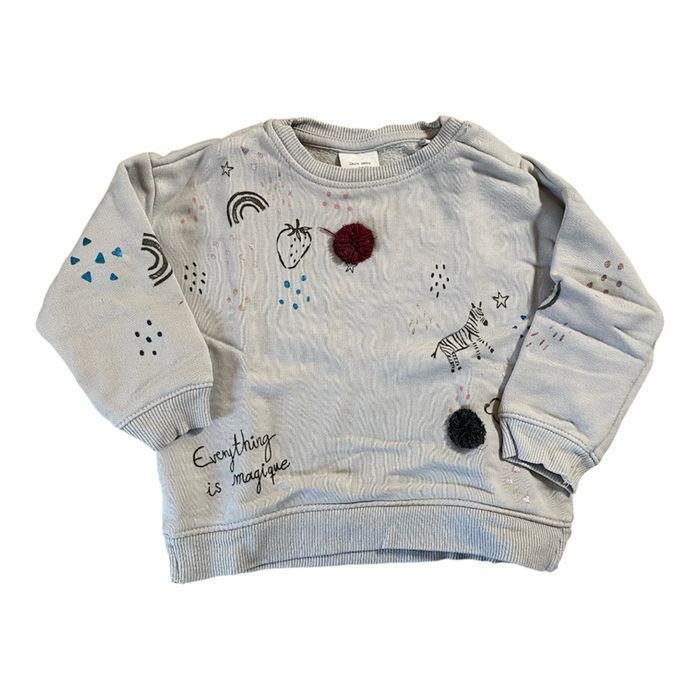 Zara Baby Sweat mauve Taille 18/24 mois