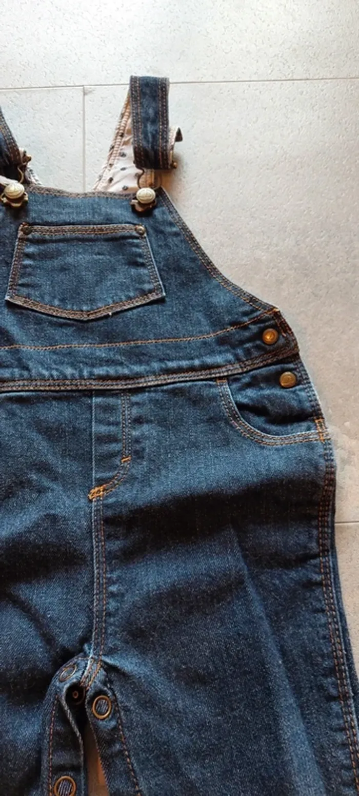 Salopette jean petit bateau 12 mois - photo numéro 5