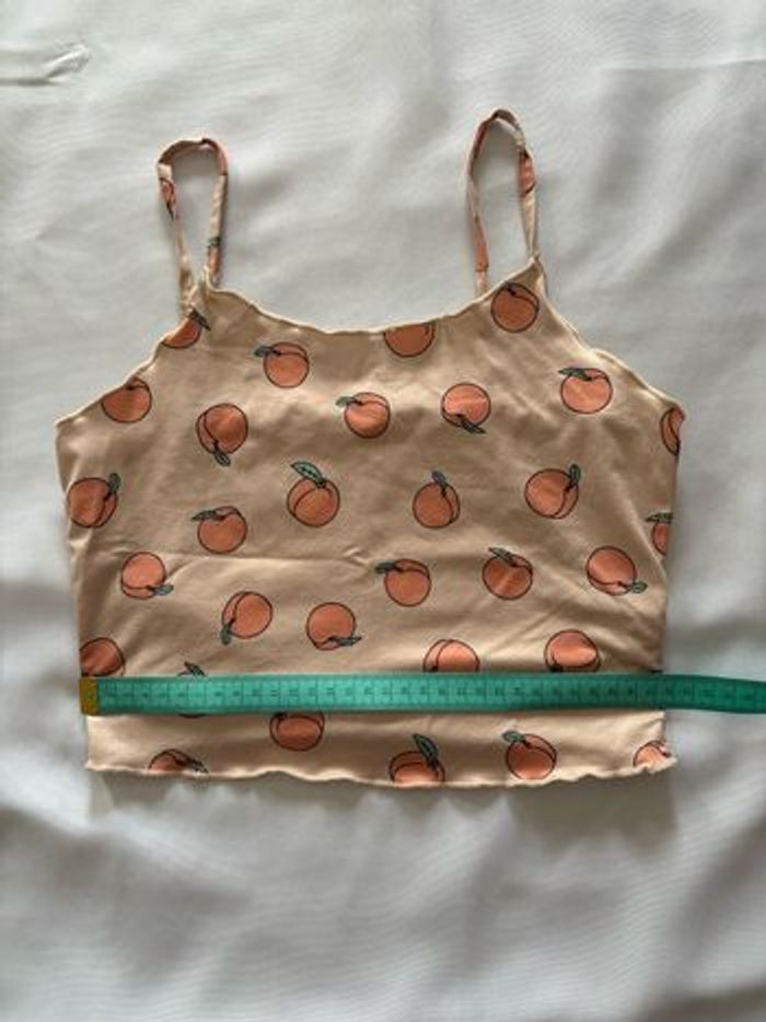 Top/débardeur abricot à motif pêche - 14 ans - photo numéro 5