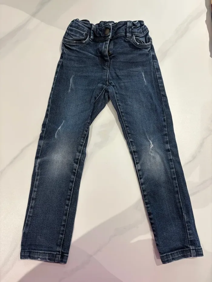 Jeans bleu Slim fit 4 ans réglable Kiabi