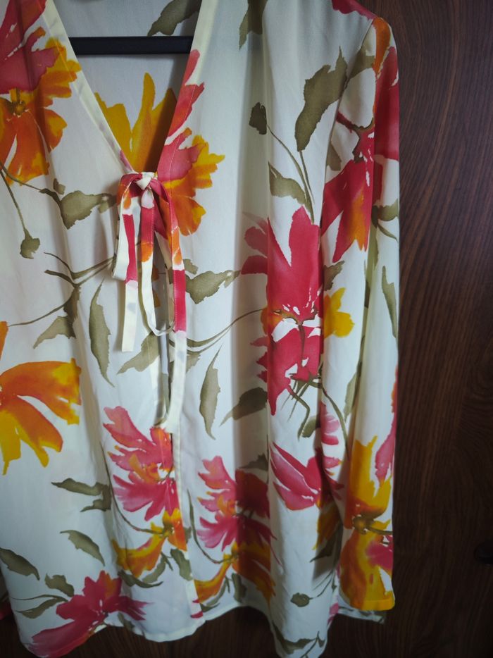 Blouse/kimonos en voile jaune taille 48 - photo numéro 3