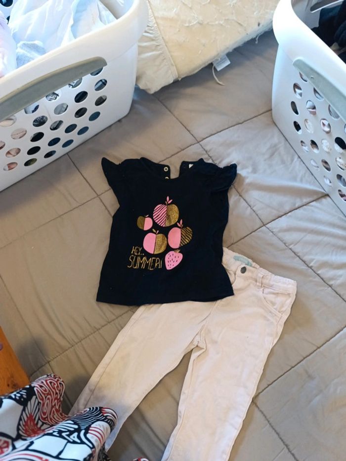 Ensemble t-shirt plus pantalon taille 23 mois - photo numéro 3