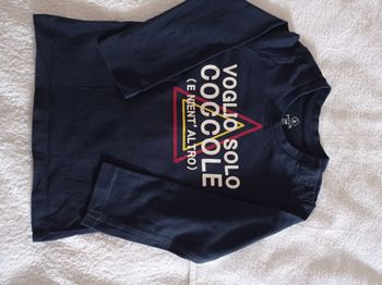 Marc grain du blé taille 18 mois 80 cm pull bleu avec du pression sur l'épaule super polo super petit pull à manches longues