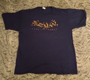 T Shirt Batman Arkham Knight DC Comics Marine/Orange - Taille XL