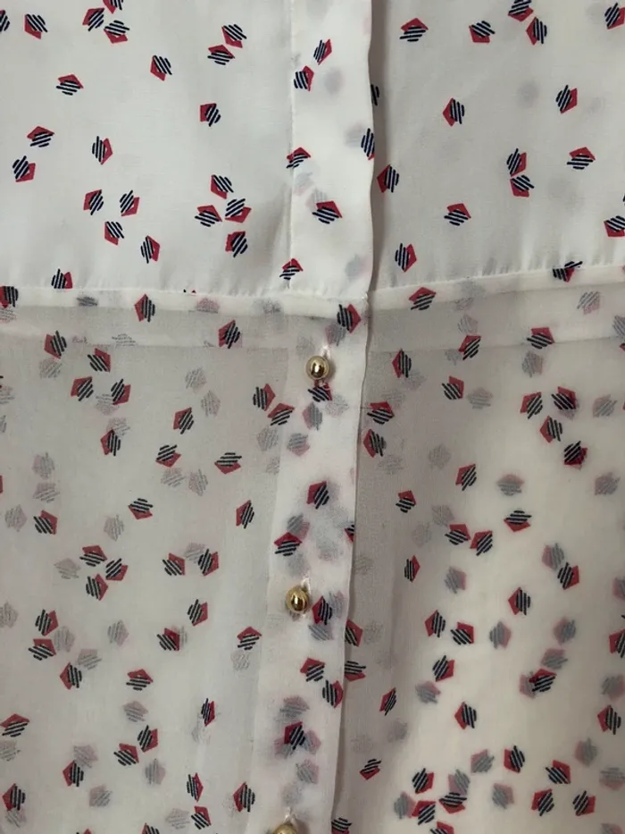 Chemise blouse crème à motifs Zara taille S comme neuve - photo numéro 6