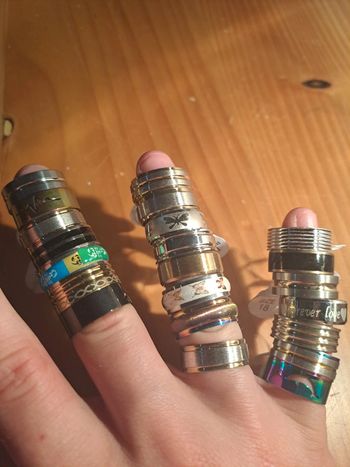 Bagues en acier inoxydable taille 18