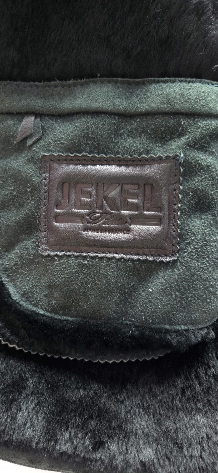 Manteau agneau véritable vert forêt Jekel T.46 - photo numéro 5