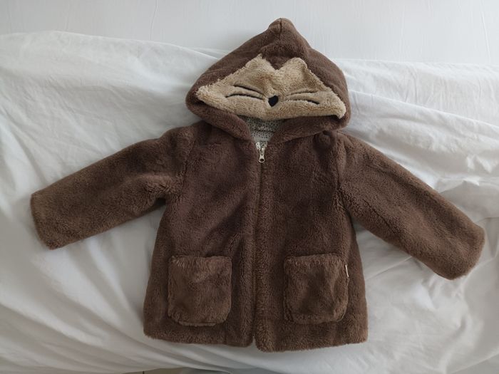 Joli manteau polaire mixte à capuche Zara Baby taille 2 / 3 ans - photo numéro 2