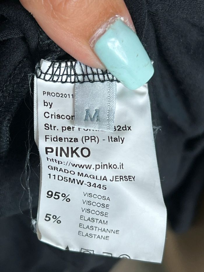 🖤 Top noir asymétrique drapé  – Élégance italienne signée Pinko SOLDÉ -40% (vidéo portée dispo ) 🖤 - photo numéro 3