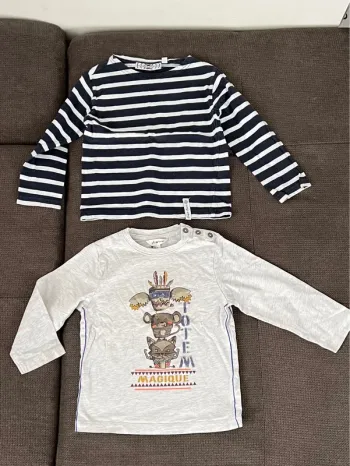 Lot de 2 t-shirts manches longues 4 ans