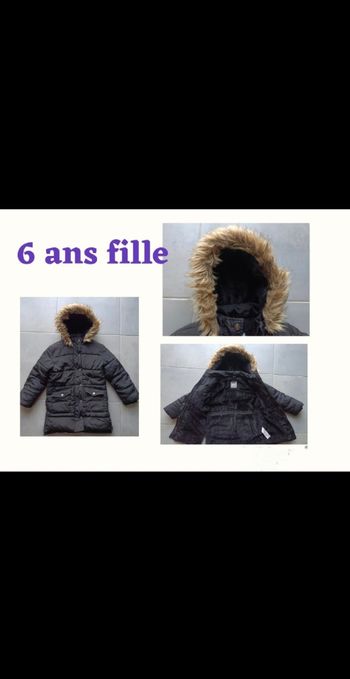 Doudoune noire fille en 6 ans