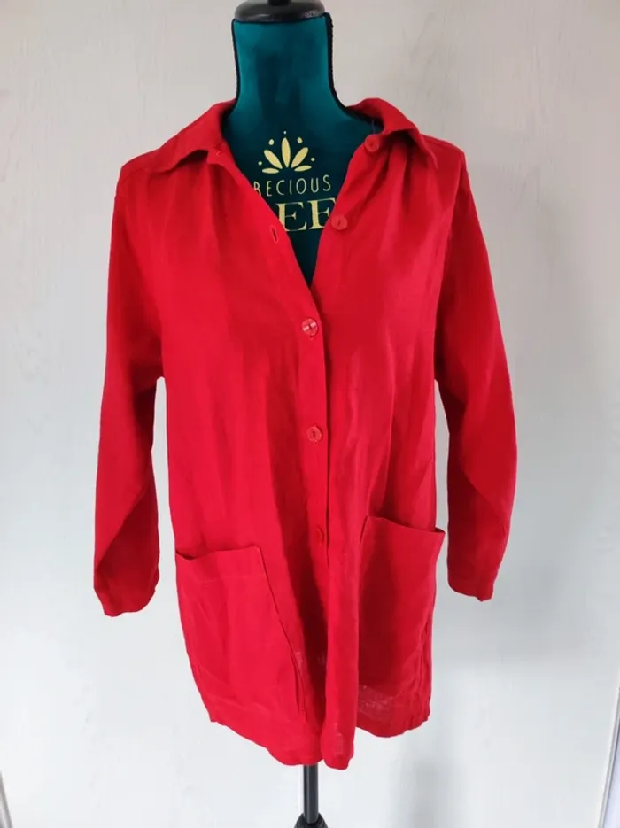 Chemise dos ouvert en lin