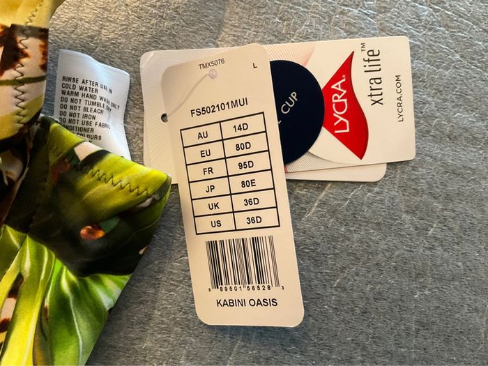 Haut maillot vert imprimé Fantasie neuf - photo numéro 2