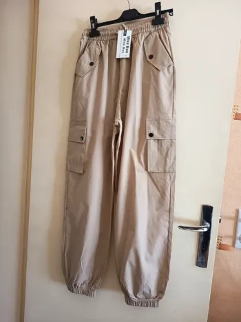 Pantalon cargo femme. Miss bon fashion jeans (A216)