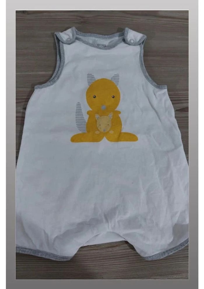 Combinaison sans manche bloomer obaibi blanc 6 mois