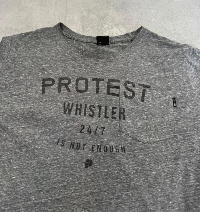 T-shirt Protest homme gris taille M très bon état - photo numéro 4