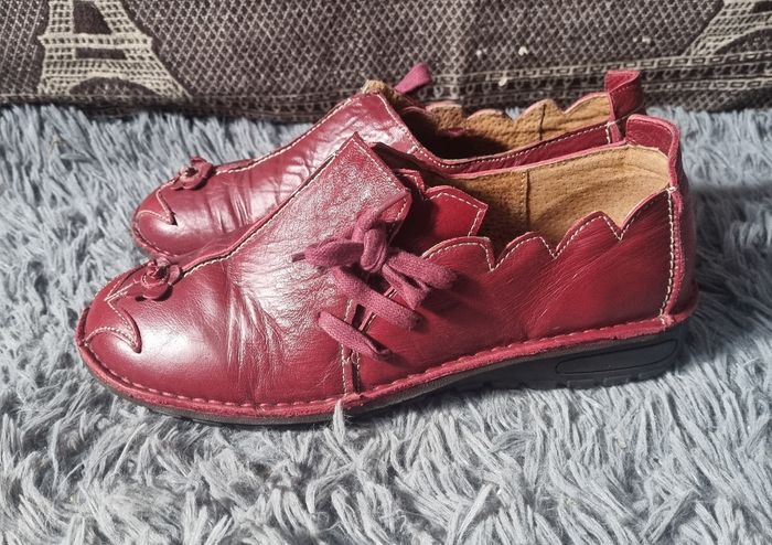 Chaussure cuir rouge bordeaux 40 - photo numéro 2