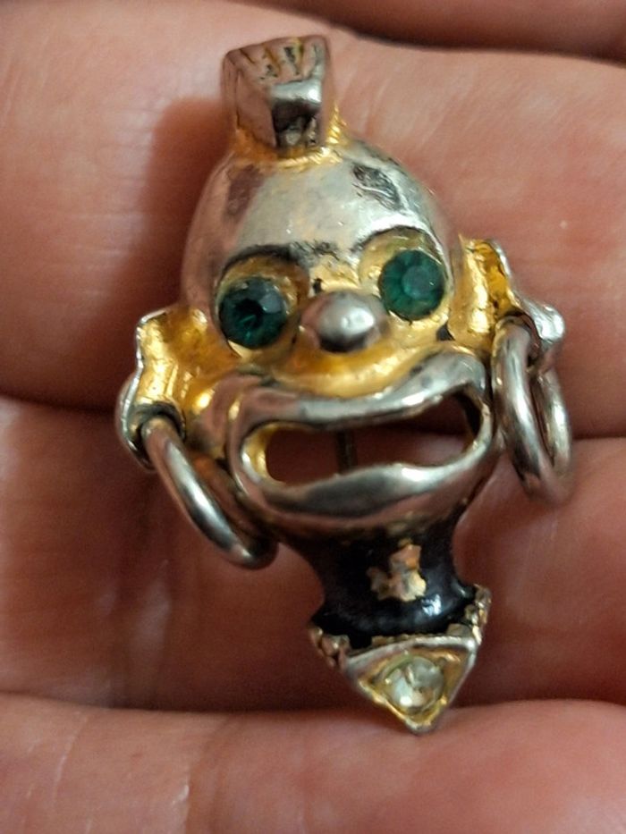 🌟 Broche originale en métal bicolore 🌟 - photo numéro 4